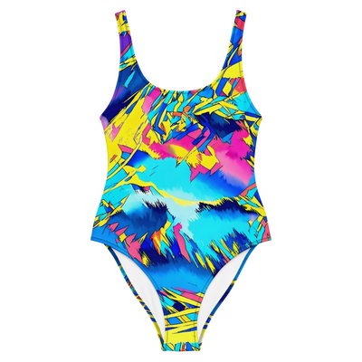 Yellow Electric One-Piece Swimsuit