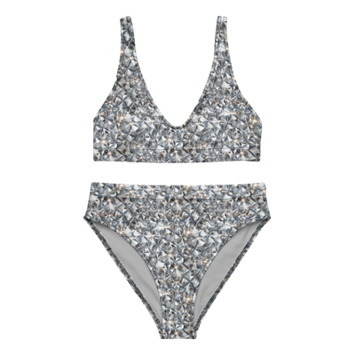 White Diamond High-Waisted Bikini