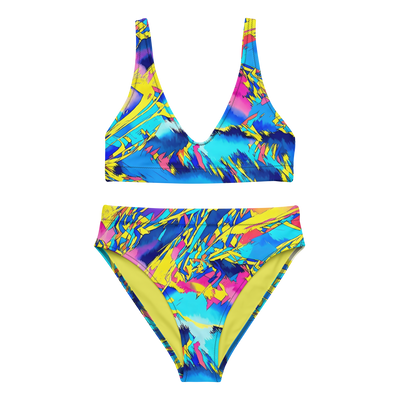 Yellow Electric High-Waisted Bikini