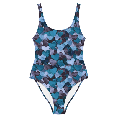 Blue Hearts One-Piece Swimsuit