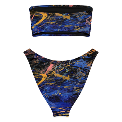 Black Electric Bandeau Bikini