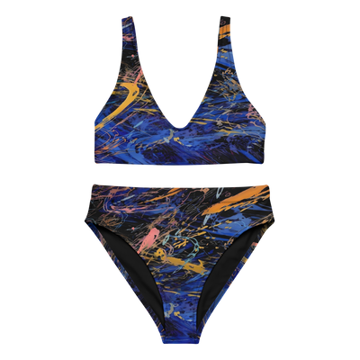 Black Electric High-Waisted Bikini