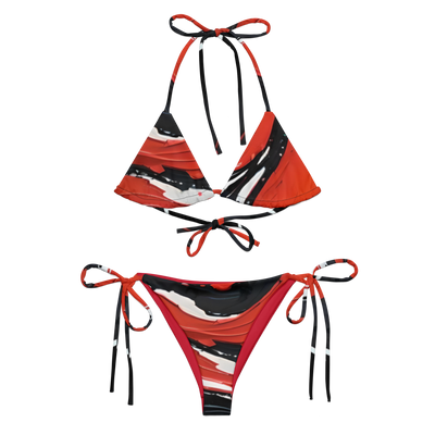 Red Splash String Bikini