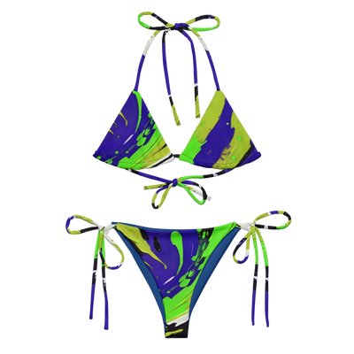 Blue Splash String Bikini