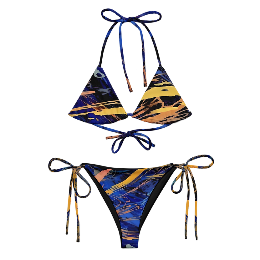 Black Electric String Bikini