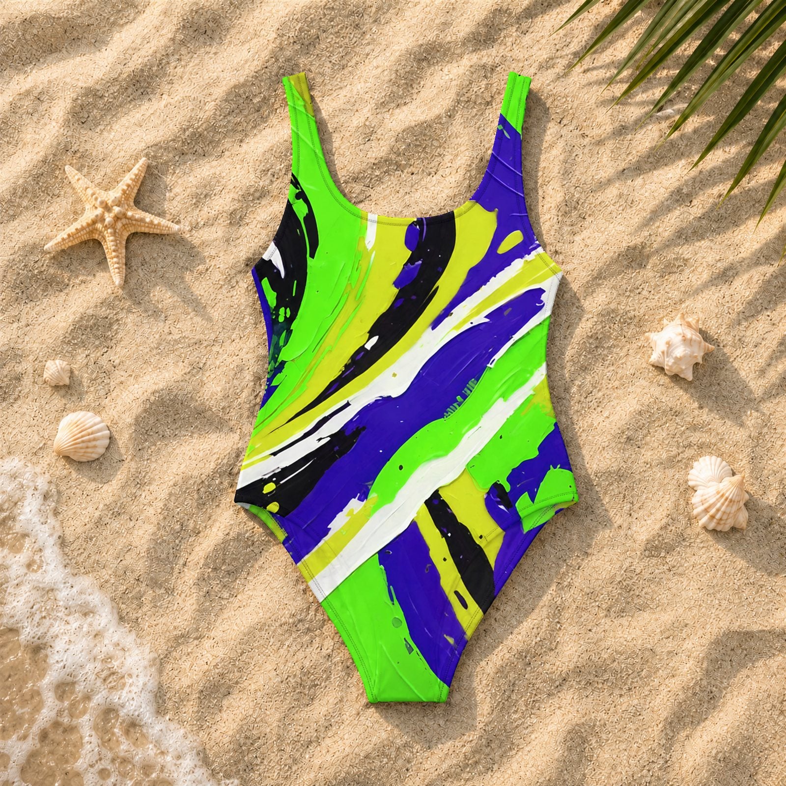 Blue Splash One-Piece Swimsuit