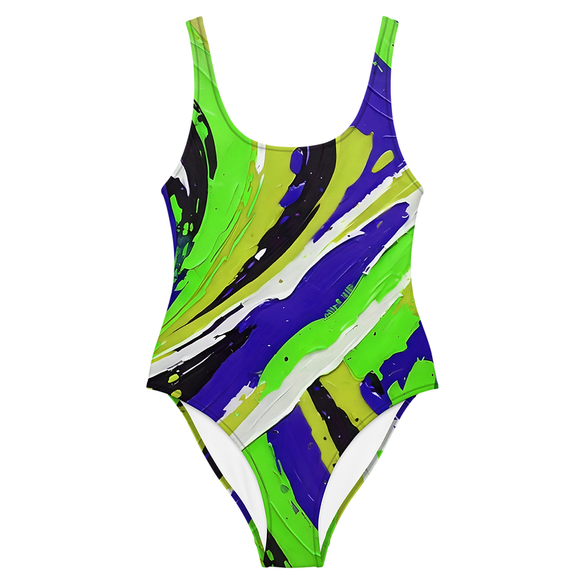 Blue Splash One-Piece Swimsuit