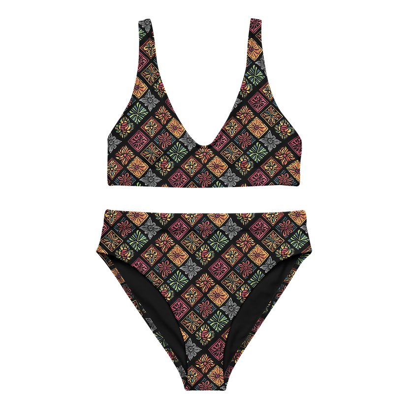 Flower Patch High-Waisted Bikini