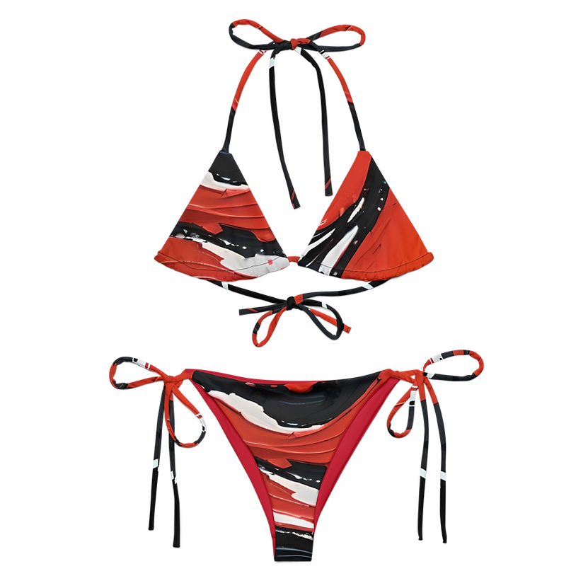 Red Splash String Bikini