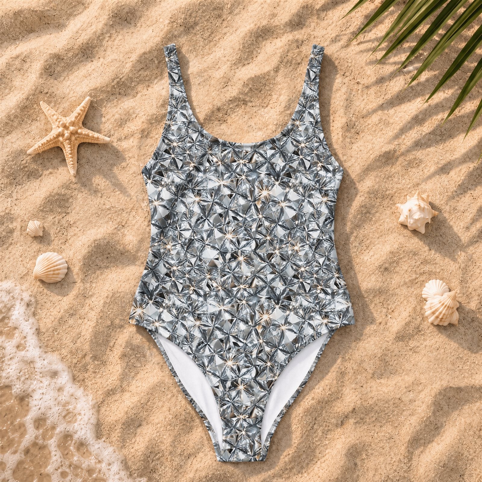 White Diamond One-Piece Swimsuit