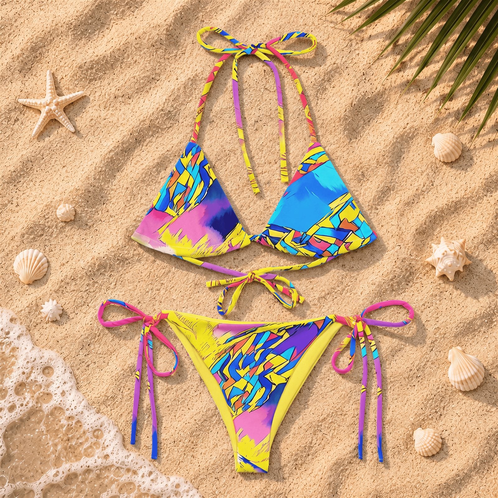 Yellow Electric String Bikini