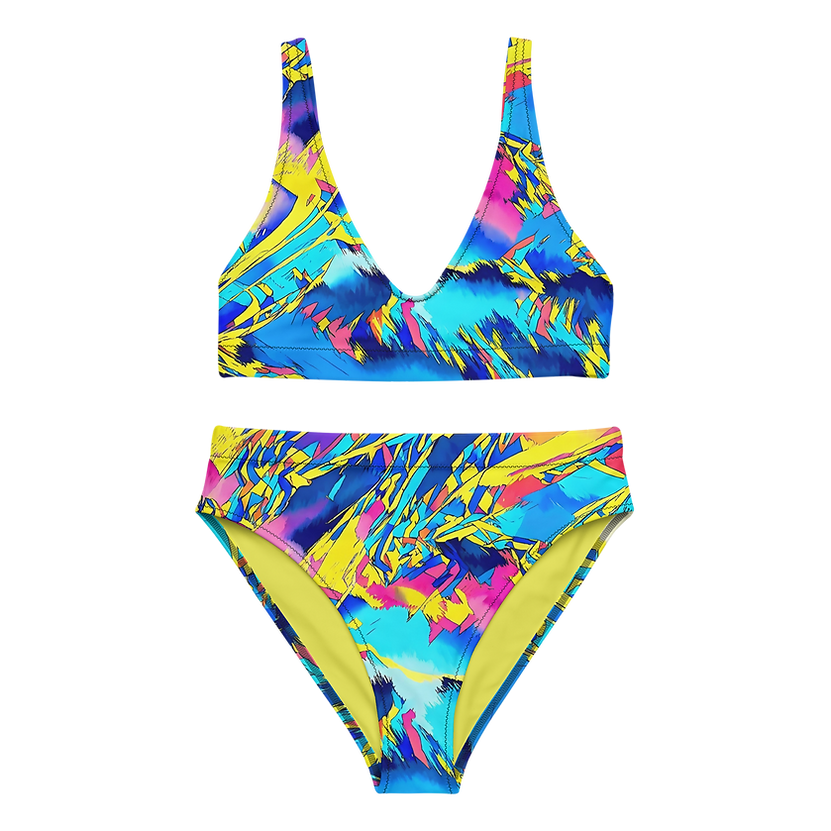 Yellow Electric High-Waisted Bikini