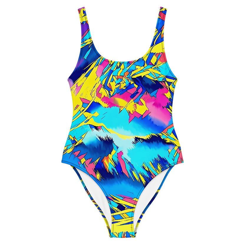 Yellow Electric One-Piece Swimsuit